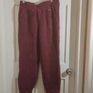 Calvin Klein Maroon Teddy Joggers Size Small
